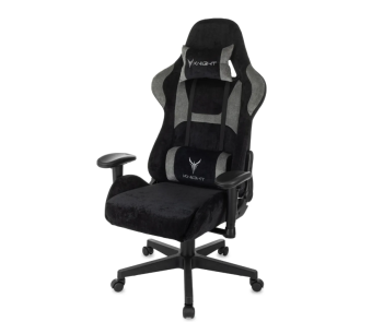 Кресло Knight Flame черный/серый крестов. пластик