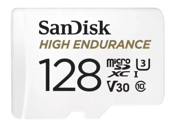 Карта памяти microSD 128Gb SanDisk Endurance Class 10, UHS-I с SD адаптером