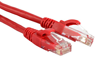 Кабель патч-корд Patch cord кат.5e  1.0м, Cablexpert, многожильный, красный