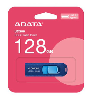 Флешка 128Gb ADATA UC300, USB 3.2 TypeC, синий/голубой