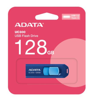 Флешка 128Gb ADATA UC300, USB 3.2 TypeC, синий/голубой