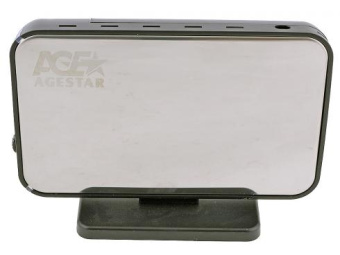 Внешний контейнер USB3.0 -> SATA 3.5", AgeStar 3UB3A8, алюминий, чёрный