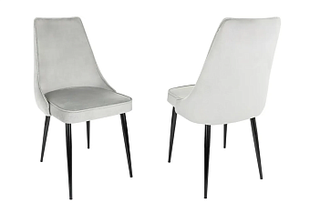 Кресло Бюрократ CH-K4_2 комплект 2шт св.серый Holland 09 металл черный на ножках