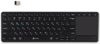 Клавиатура беспроводная Oklick K614W slim Multimedia Touch черный