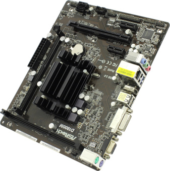 Материнская плата + процессор ASRock D1800M Cel J1800(2.41) 2*DDR3 1*PCI-Ex16 2*PCI-Ex1 2*SATA VGA DVI HDMI LAN mATX