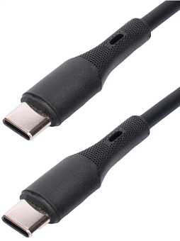 Кабель USB-C < - > USB-C, 1.0м, Cablexpert 65W PD/QC3.0 Black