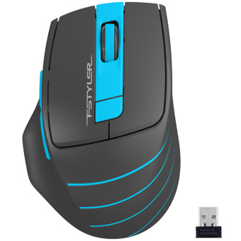 Мышь беспроводная A4Tech Fstyler FG30 2000dpi серый/синий