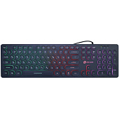 Клавиатура проводная Oklick 420MRL Slim Rainbow Led Black