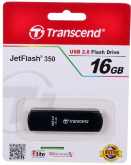 Флешка .16Gb Transcend JetFlash 350 USB черный
