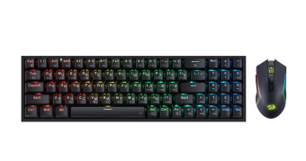 Комплект беспроводной (клавиатура+мышь) Redragon S136 черный