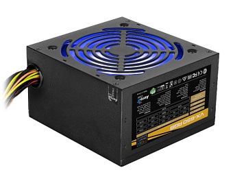 Блок питания .650W Aerocool VX Plus 650 RGB (120mm, 20+8pin, 2*8pin, 4*Sata, 3*Molex)