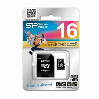 Карта памяти microSD 16Gb Silicon Power microSDHC CLASS 10