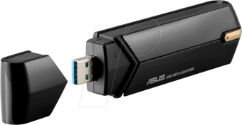 Сетевая карта USB3.0 ASUS USB-AX56 (AX1800, 802.11ax, до 1800Mbps, 2 внешние антенны)