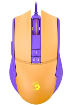 Мышь проводная A4Tech Bloody L65 MAX 12000dpi желтый/фиолетовый