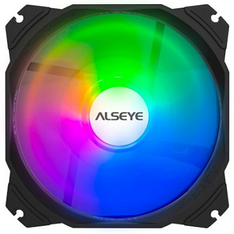 Вентилятор для корпуса 120mm ALSEYE M120-PB FAN (Molex+3pin, 120x120x25mm, 23.6dBA, 1300об/мин, RGB) Black