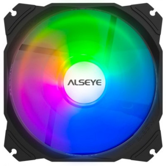 Вентилятор для корпуса 120mm ALSEYE M120-PB FAN (Molex+3pin, 120x120x25mm, 23.6dBA, 1300об/мин, RGB) Black