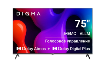 Телевизор 75" Digma DM-LED75UQB31 QLED 4K Ultra HD черный