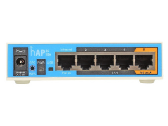 Wi-Fi роутер Mikrotik RB952Ui-5ac2nD (802.11ac, 2.4 ГГц, 5 ГГц, 4*LAN, PoE, USB)