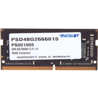 Модуль памяти SODIMM DDR4 .8Gb PC4-21300 2666MHz Patriot