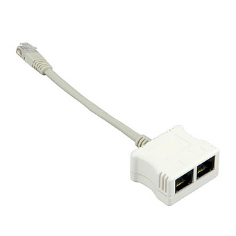 Сетевой разветвитель Cablexpert NCA-SP-01A RJ-45 (UTP*1 порт (разъем) - > 2*UTP порта (розетка)) - для разделения портов