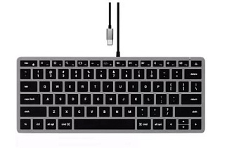 Клавиатура проводная Satechi Slim W1 USB-C Wired Keyboard Space Gray