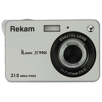 Цифровая фотокамера Rekam iLook S990i SDHC, USB, серебристый