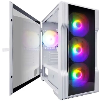 Корпус 1STPLAYER TRILOBITE T3-G FRGB mATX белый