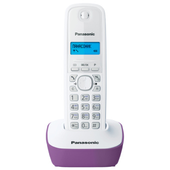 Радиотелефон Panasonic DECT KX-TG 1611 RUF (АОН, белый-сиреневый)