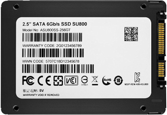 Накопитель SSD SATA 256Gb ADATA Ultimate SU800 (TLC, 560/520 Мбайт/сек)