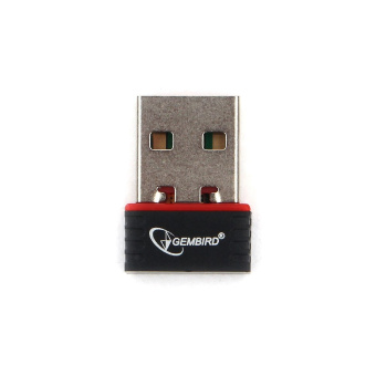 Сетевая карта USB2.0 Gembird WNP-UA-007 802.11b/g/n, 2.4Ггц, 150Мбит, 20 дБм, черный