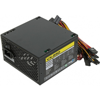 Блок питания 550W Aerocool VX Plus 550 (120mm, 20+8pin, 1*8pin, 3*Sata, 3*IDE)