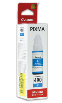 Картридж струйный Canon GI-490С для Canon Pixma G1400/2400/3400, голубой