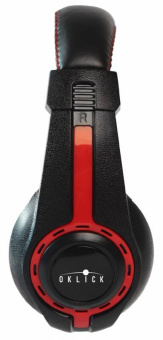 Наушники проводные Oklick HS-L200 (мониторные, 20-20 000 Гц, 105дБ, 2м) black-red