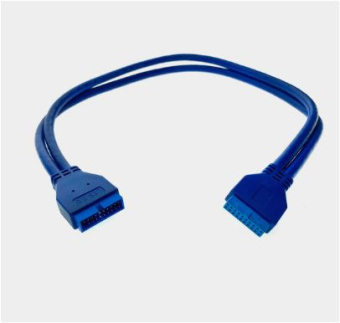 Кабель-удлинитель USB 3.0 с внутреннего разъема материнской платы 20PIN / 19pin male to female 30см,