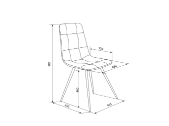 Кресло Бюрократ CH-K1_4 комплект 4шт зеленый Holland 30 металл черный на ножках