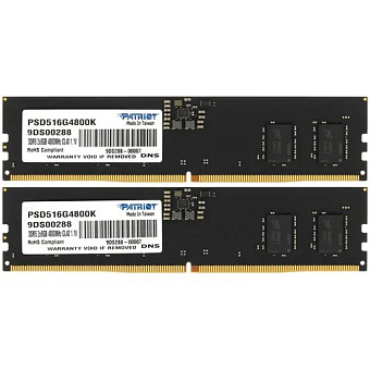 Модуль памяти DDR5 16Gb 4800MHz Patriot Signature Line (Kit of 2)