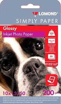 Бумага Lomond [10x15см] глянцевая, 200гр/м2, 50л (Simply Papers)