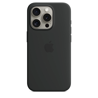 Чехол для смартфона Apple iPhone 15 Pro 6.1" - Silicone Case with Magsafe Black