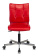 Кресло Бюрократ CH-330M (эко.кожа, без мех. качания, крест. металл, до 120 кг) Красный
