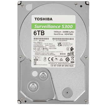 Жесткий диск SATA .6Tb Toshiba S300 5400rpm 256Mb SATA-3