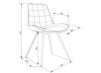 Кресло Бюрократ CH-K2_4 комплект 4шт черный Holland 75 металл черный на ножках
