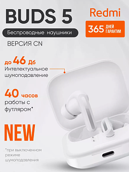 Наушники TWS Xiaomi Buds 5 Grey