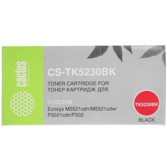 Картридж лазерный Cactus CS-TK5230BK для Kyocera, 2600 стр. черный