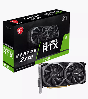 Видеокарта 8Gb MSI RTX 3050 VENTUS 2X XS 8G OC (RTX3050) GDDR6 128bit HDMI DP