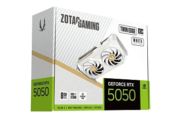 Видеокарта .8Gb Zotac RTX 5050 TWIN EDGE OC WHITE ED (RTX5050) GDDR6 HDMI DP