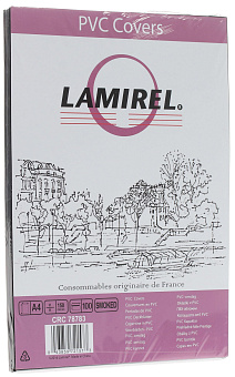 Обложка для переплёта Lamirel A4 Transparent (150 мкм., 100 шт) дымчатая