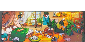 Коврик для мыши GameCover Котики (800 x 300 x 3 мм) желтый