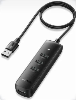 Концентратор USB-A - 4-in-1-multi-port, UGREEN CM416 (80657) 100 см черный