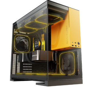 Корпус Geometric Future Model 5 ATX чёрный/желтый