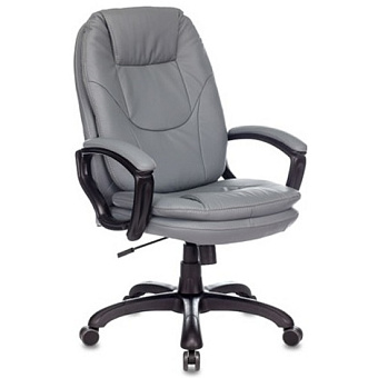 Кресло Бюрократ CH-868N (эко.кожа, мех. качания, крест. пластик, до 120 кг) Серый
